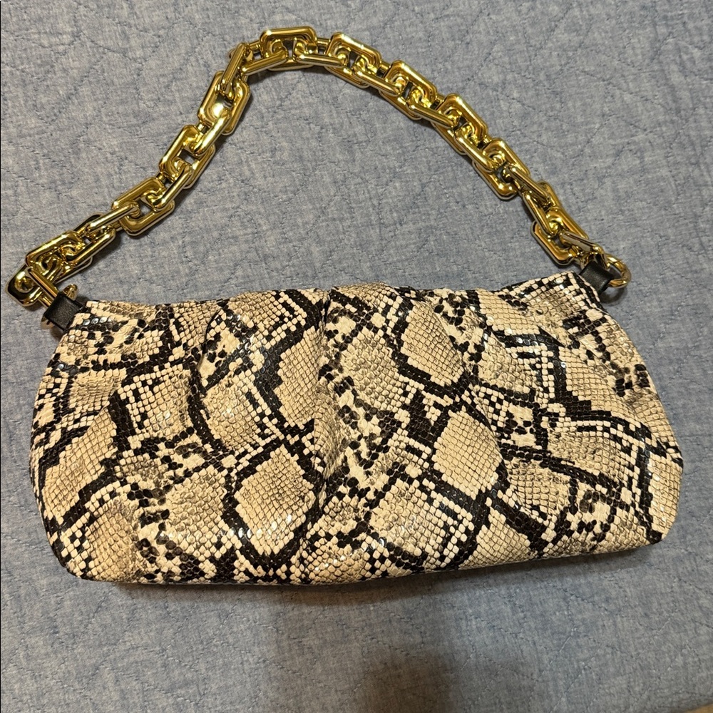 Snake Print Clutch Purse